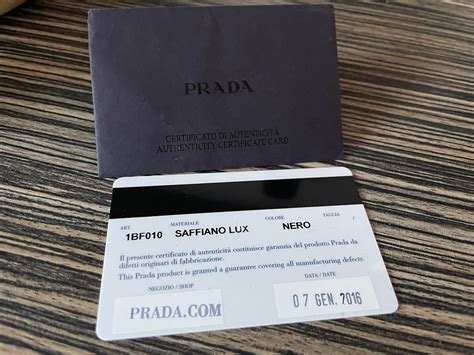 original prada authenticity card|prada authenticity card blank.